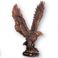 Antique Bronze Coated Resin Eagle Figure (11 1/2")